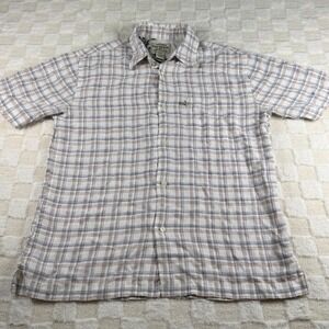 Polo Jeans Co. White Button Up Plaid Shirt‎ Medium